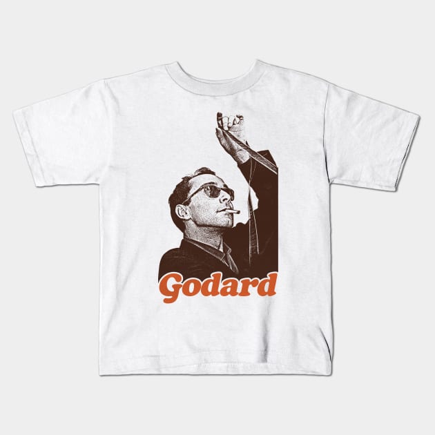 Jean-Luc Godard  † Retro Fan Art Kids T-Shirt by unknown_pleasures